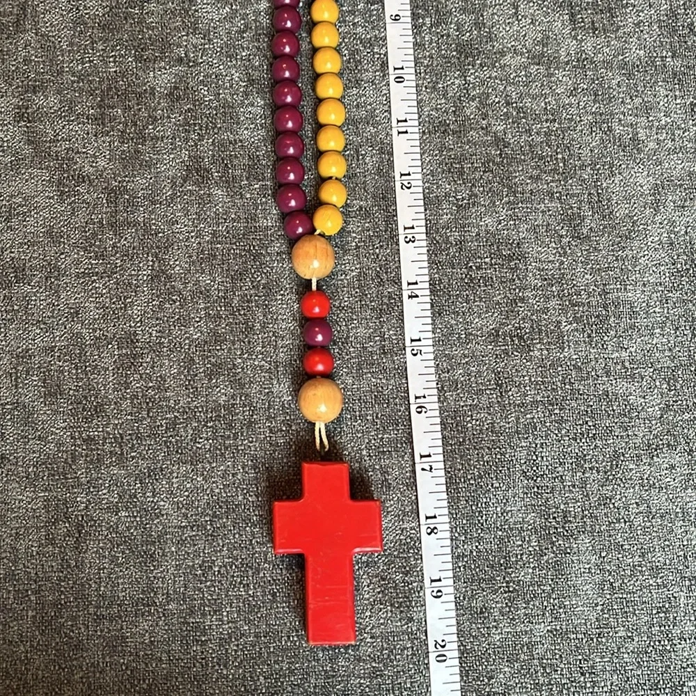 Vintage Wooden Oversized Childrens Rosary